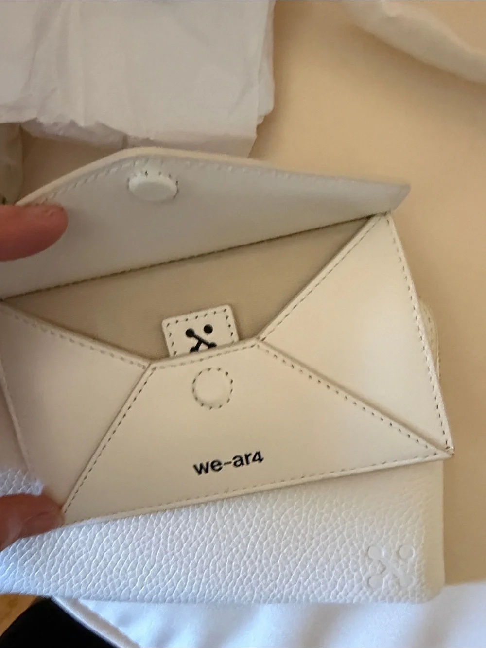 we-ar4 White Envelope Crossbody Bag